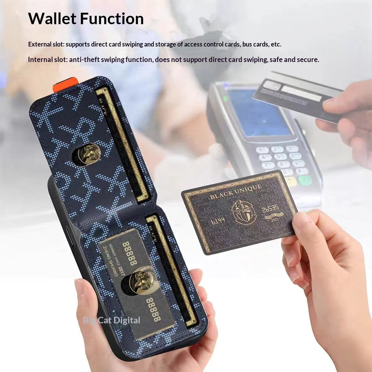 Monogram Leather MagSafe Wallet Case