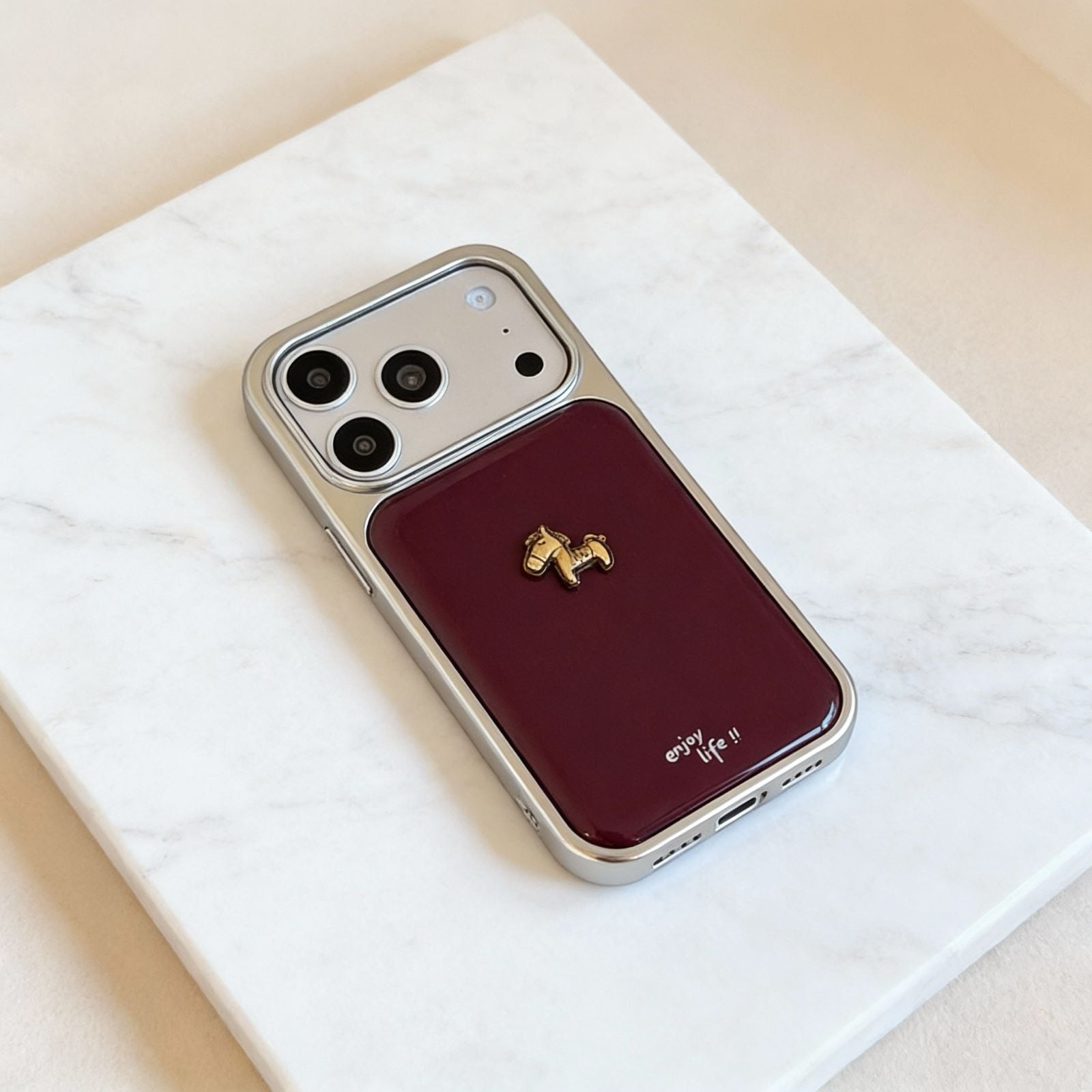 Aurelia Burgundy Charm Case