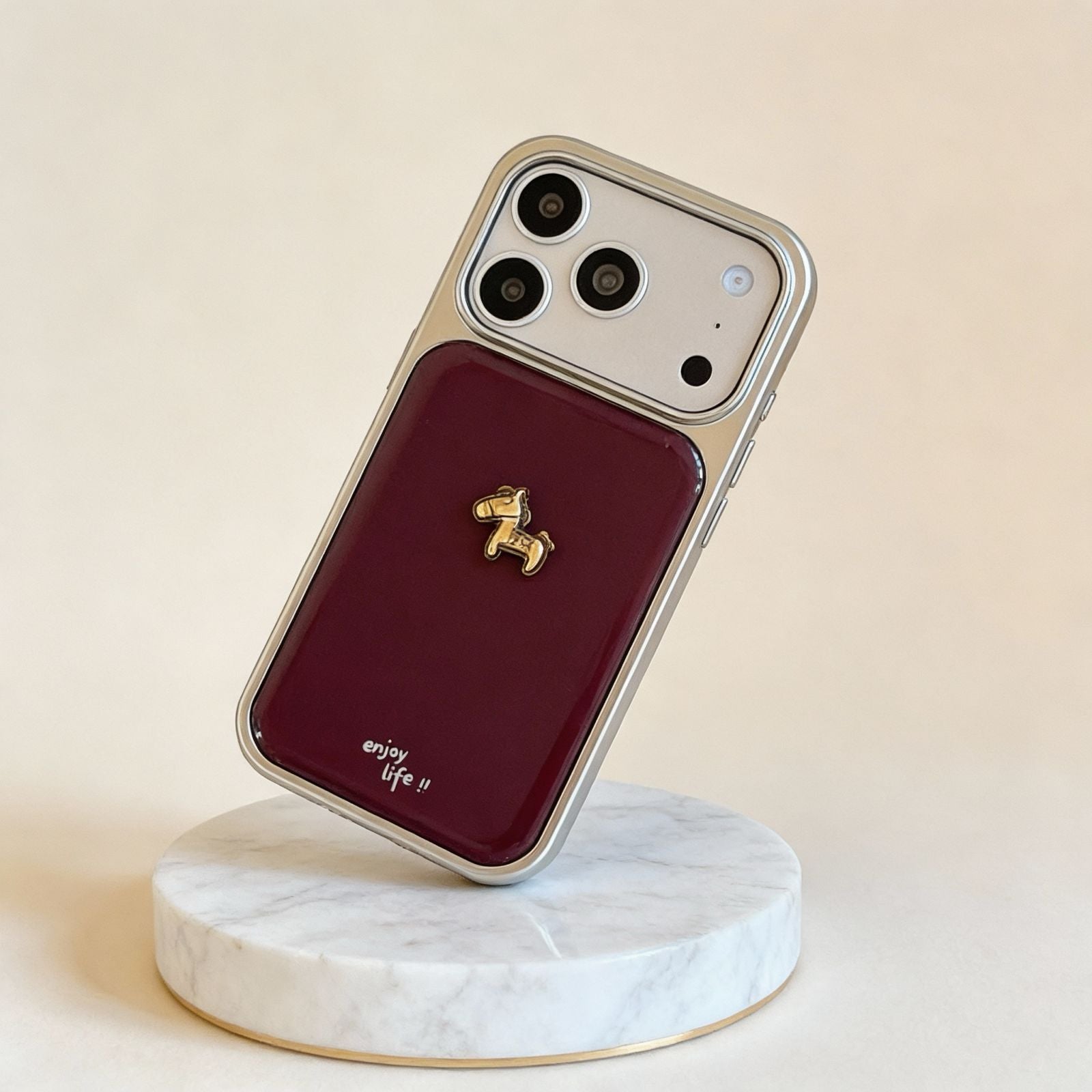 Aurelia Burgundy Charm Case