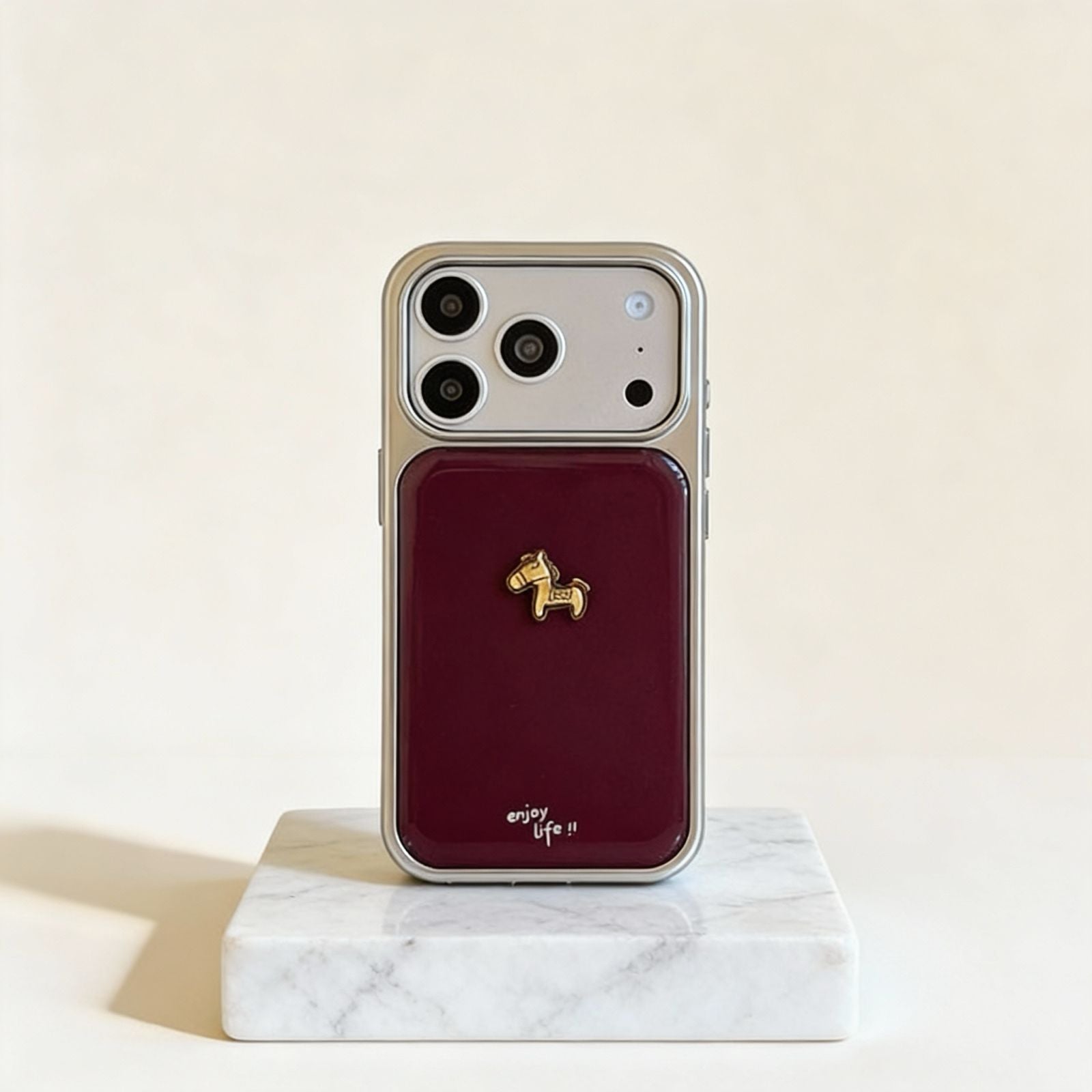 Aurelia Burgundy Charm Case