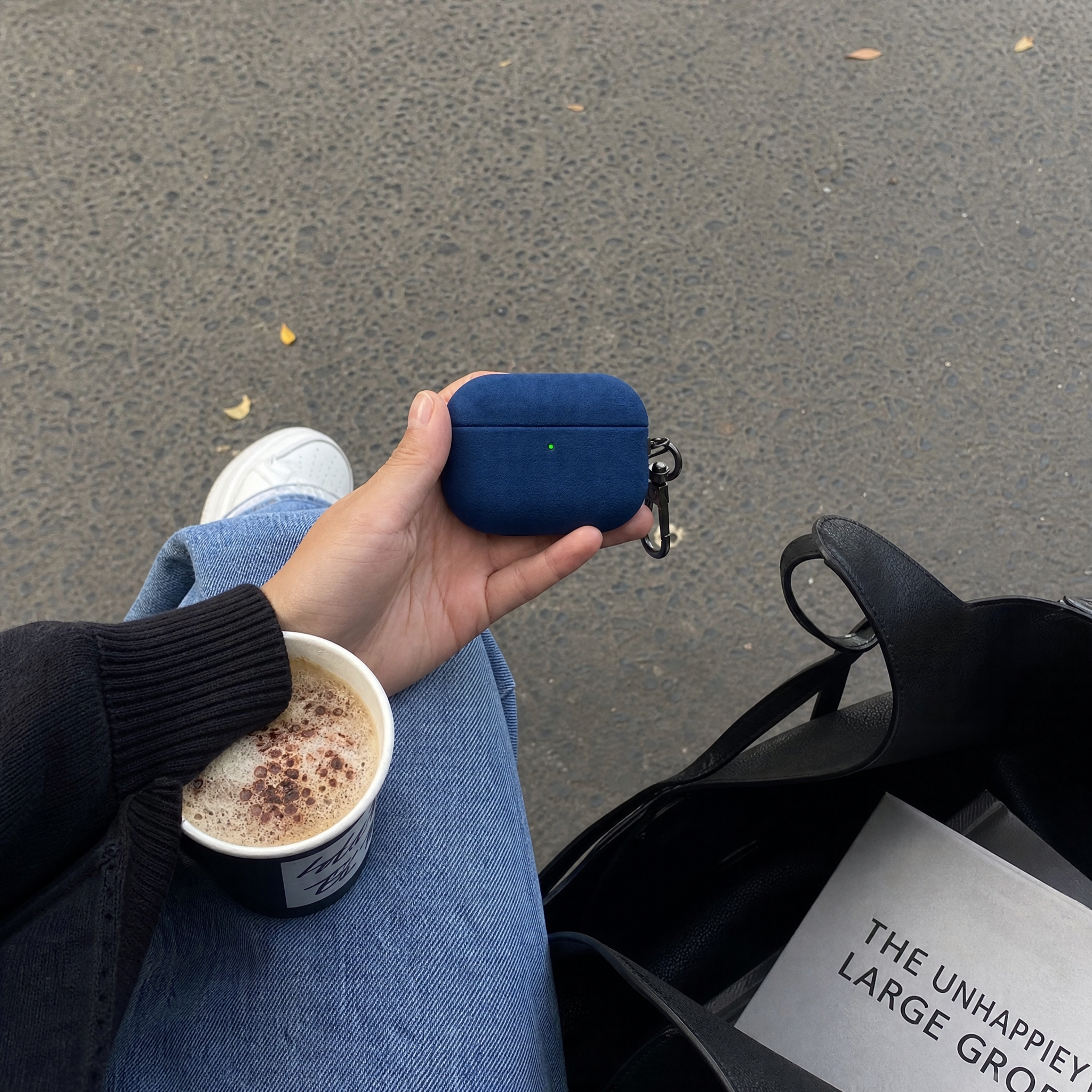 Midnight Blue Leather AirPods Case