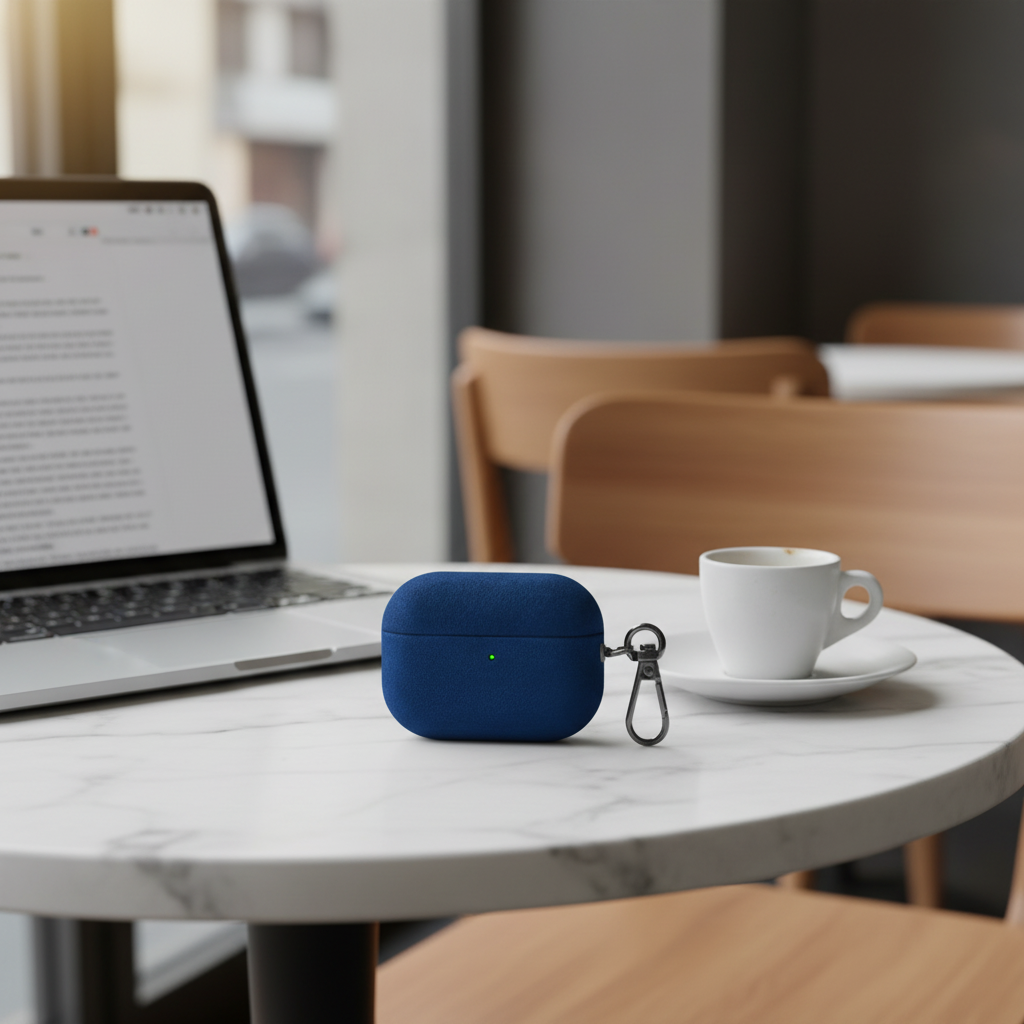 Midnight Blue Leather AirPods Case