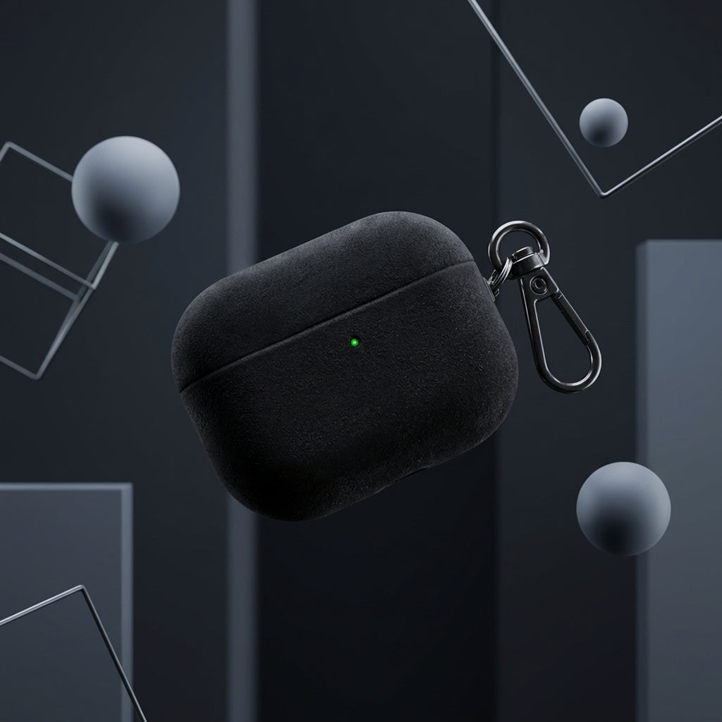 Midnight Black Leather AirPods Case
