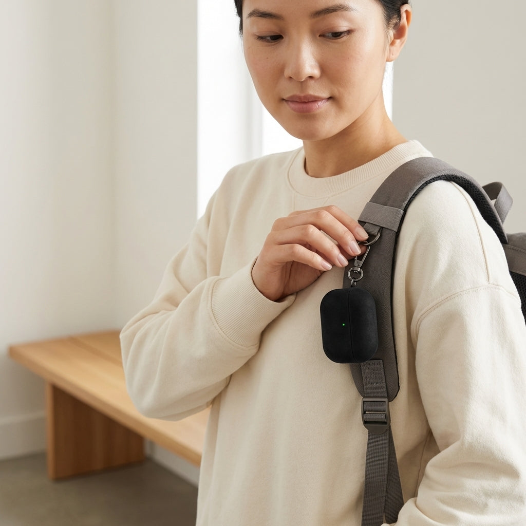 Midnight Black Leather AirPods Case