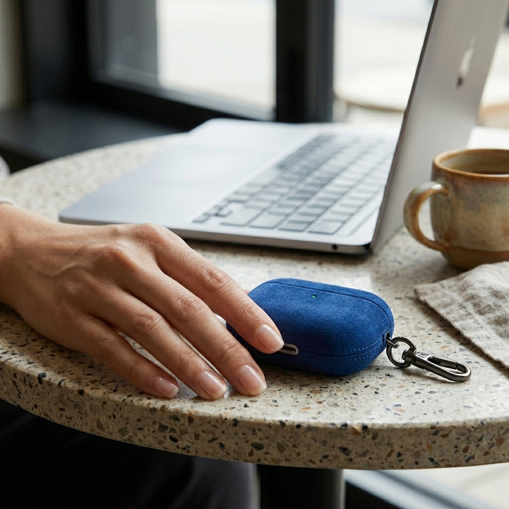 Midnight Blue Leather AirPods Case