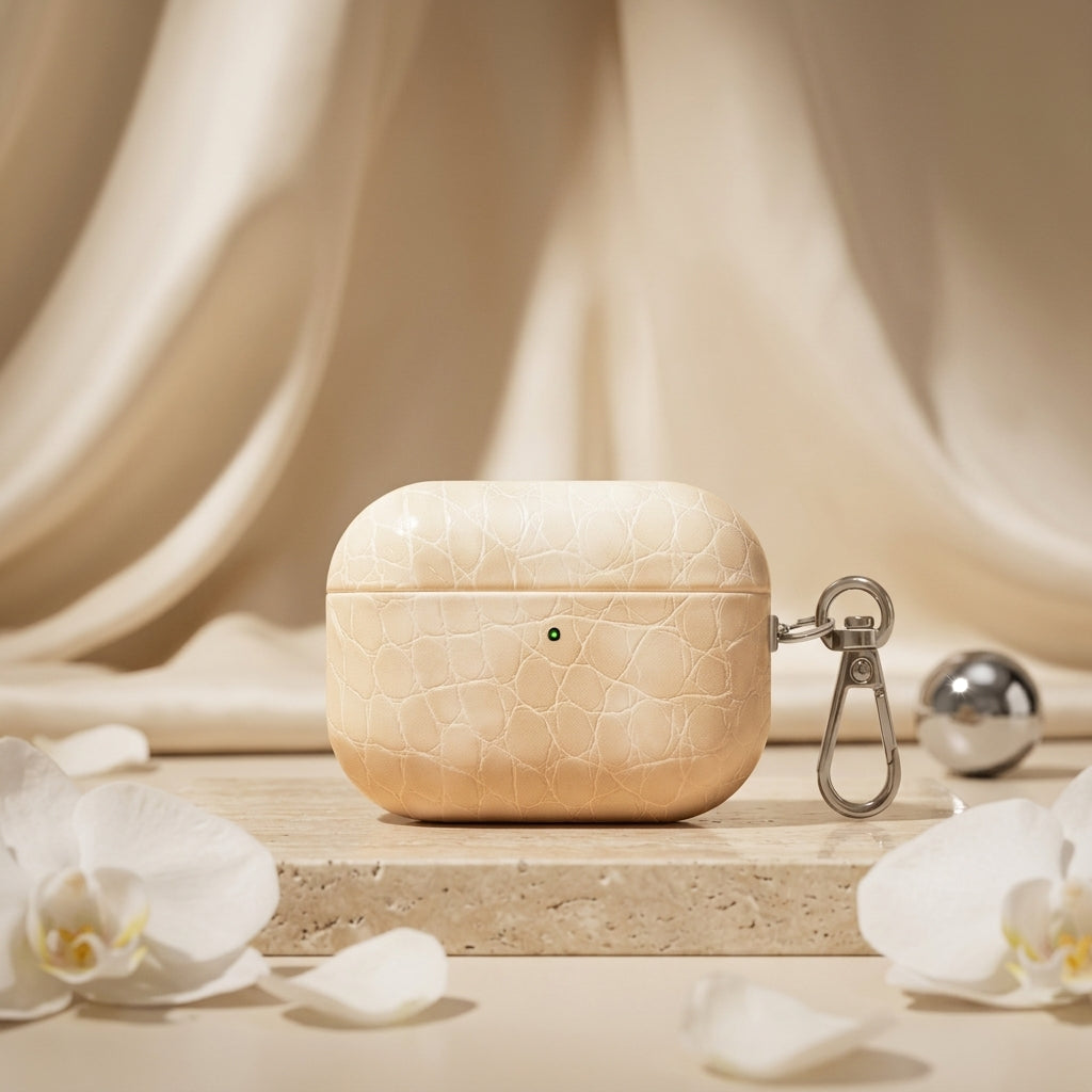 Sandstone Croc Leather AirPods Case