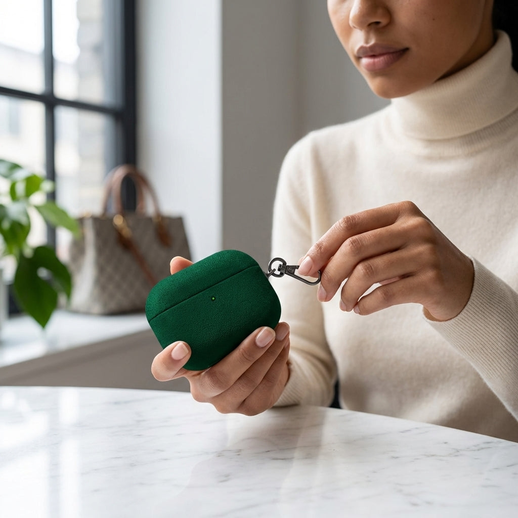 Emerald Leather AirPods Case
