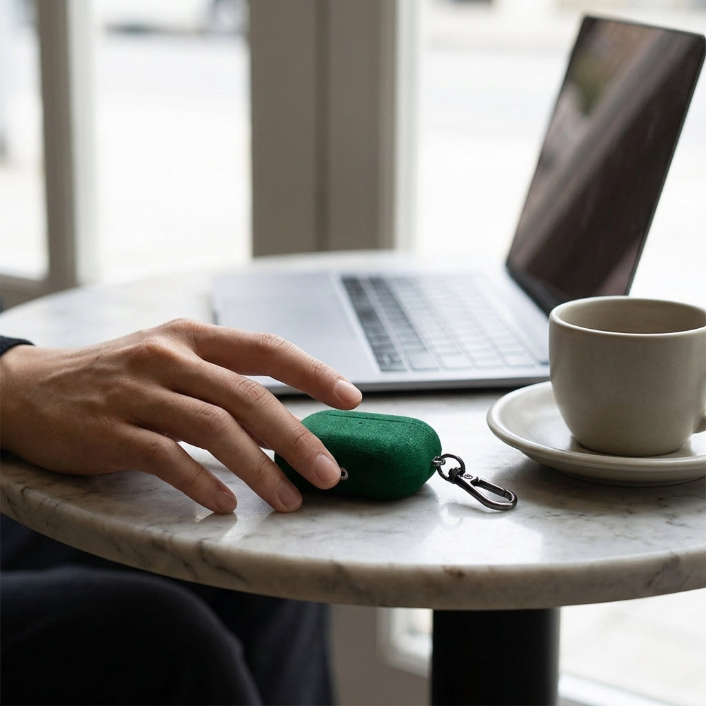 Emerald Leather AirPods Case