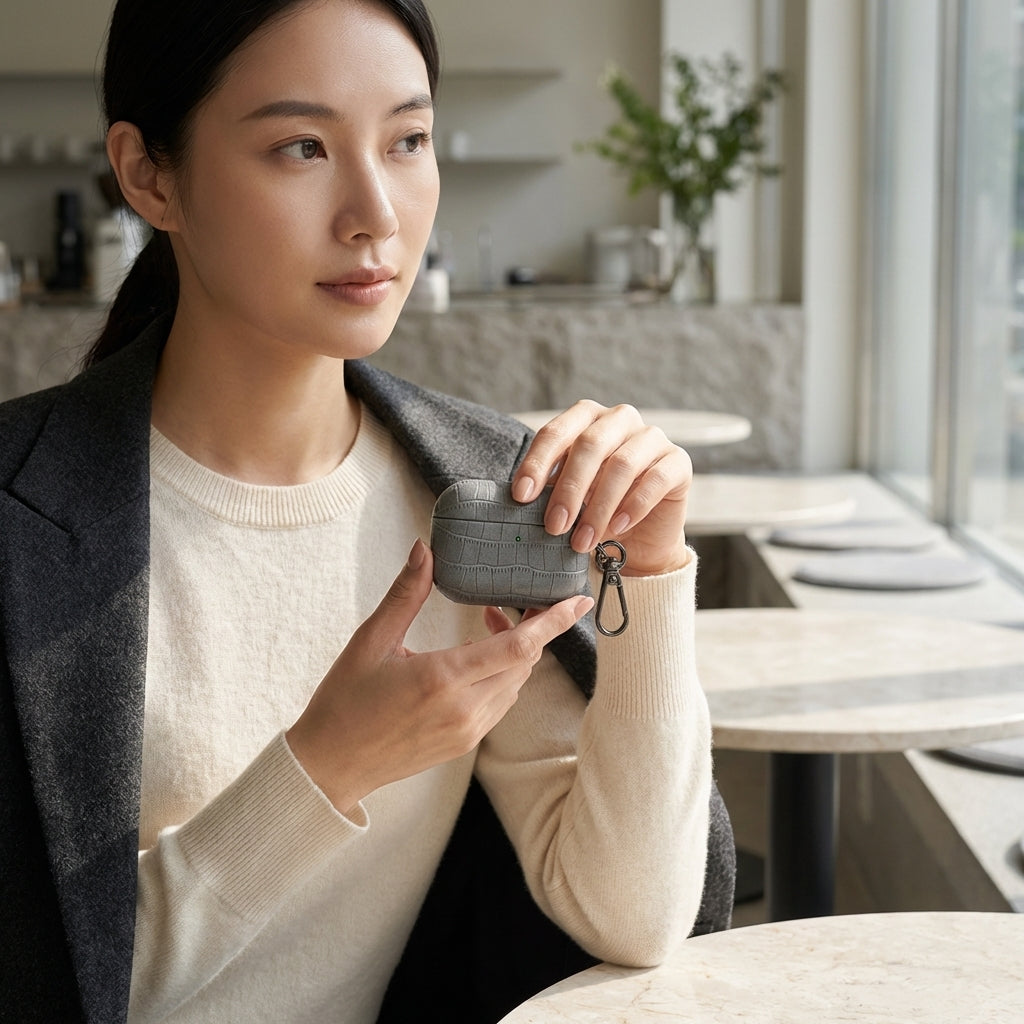 Crocodile Leather AirPods Case