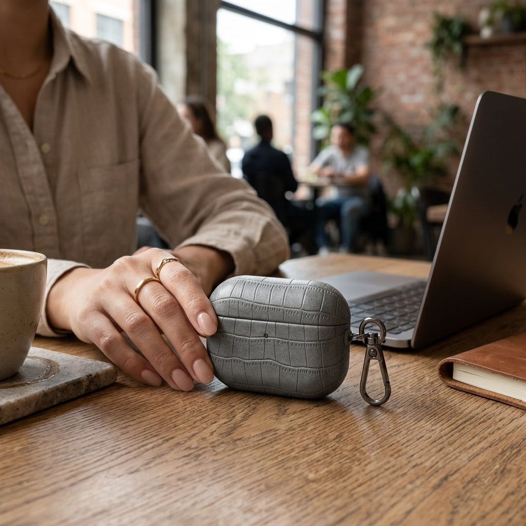 Crocodile Leather AirPods Case