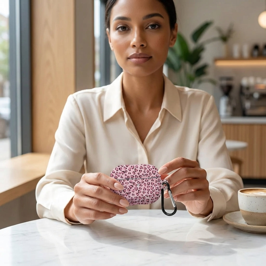 Blush Leopard AirPods Case