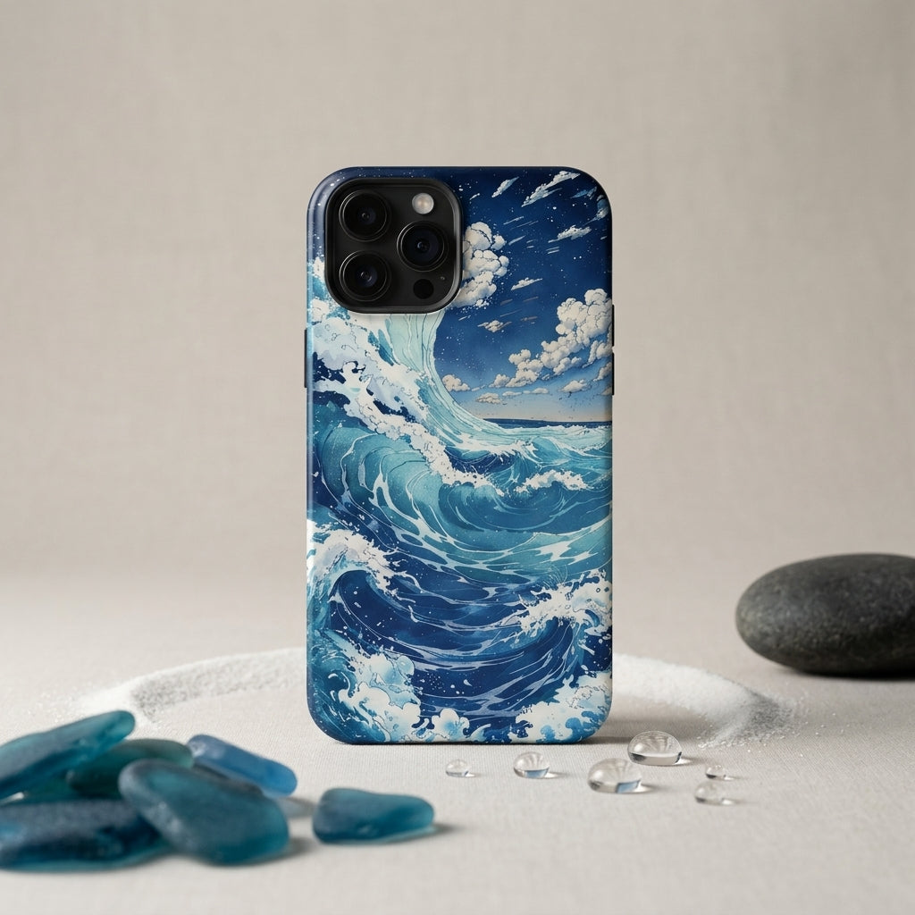 Japanese Ukiyo-E wave case