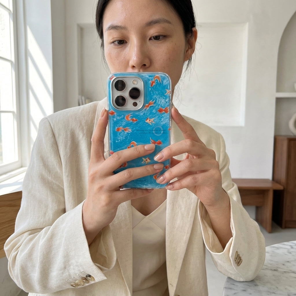 Japanese Koi Spiral Ocean Case
