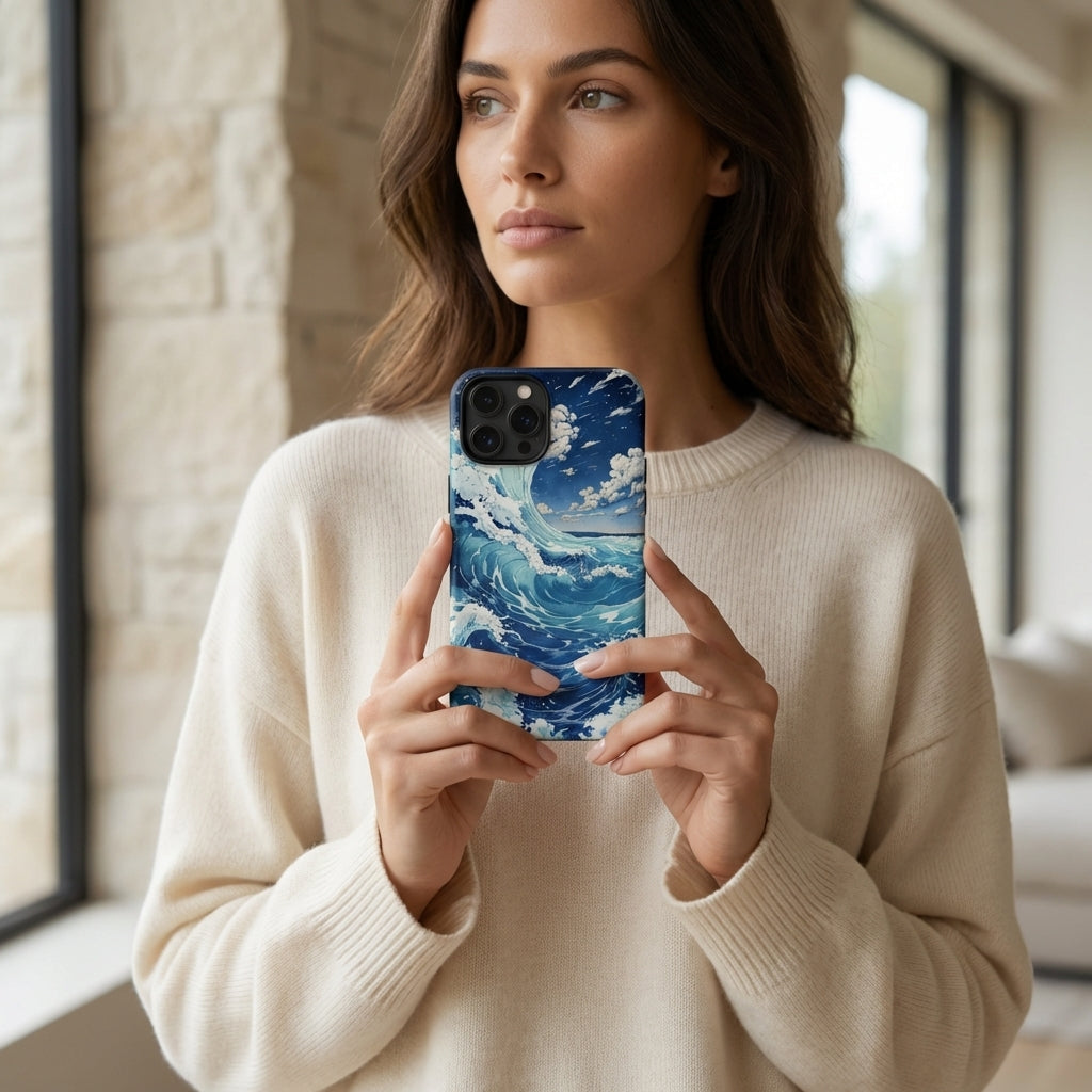 Japanese Ukiyo-E wave case