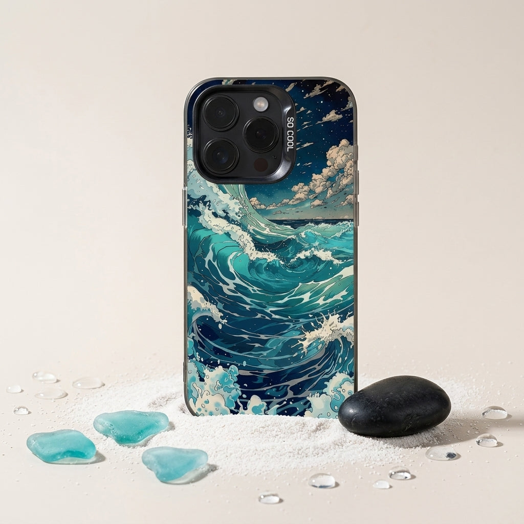 Japanese Ukiyo-E wave case