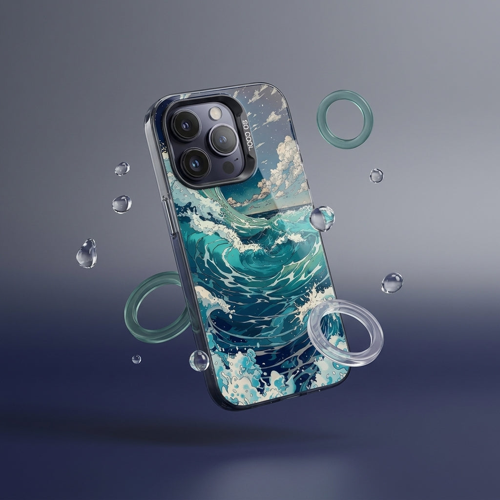 Japanese Ukiyo-E wave case